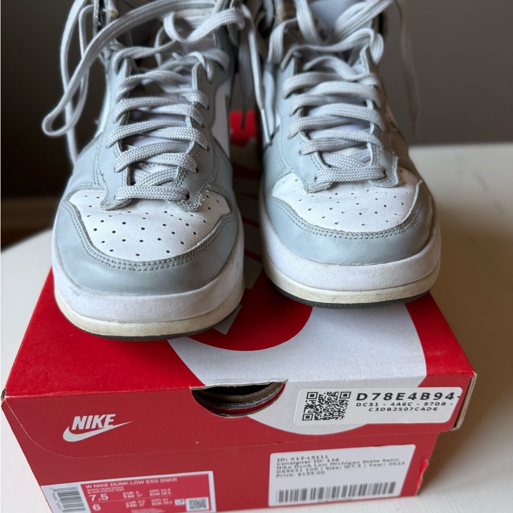 Nike Dunk Low ESS Light Gray and White Low-Top Sneakers